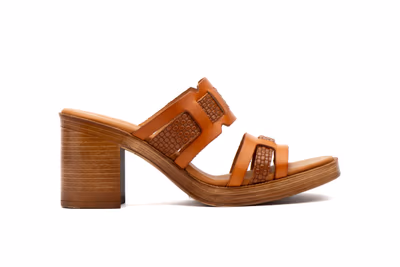 Sandalias Mujer Piel Cuero Tacón - 3