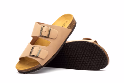 Sandalias Hombre Piel Taupe - 5