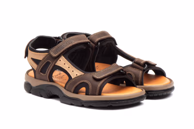 Sandalias Hombre Piel Keloil Moka Taupe Morxiva - 6