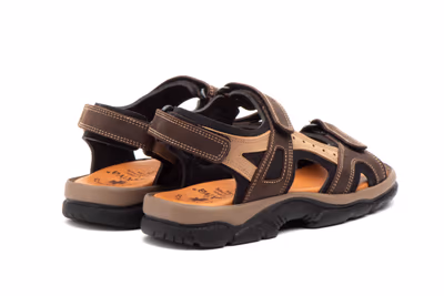 Sandalias Hombre Piel Keloil Moka Taupe Morxiva - 7