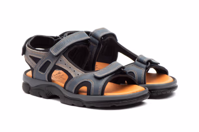Sandalias Hombre Piel Keloil Marino Gris Morxiva - 6