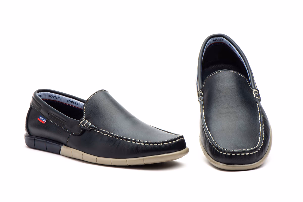 Náuticos Hombre Piel Marino Route 83