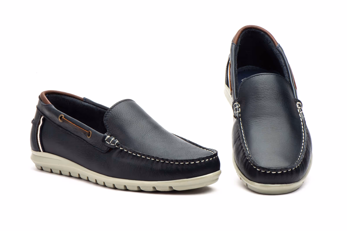 Náuticos Hombre Piel Marino Route 83