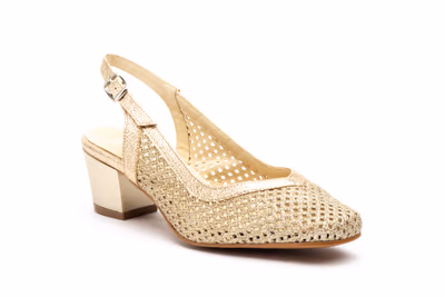 Zapatos Mujer Platino Tacón Bajo - 2