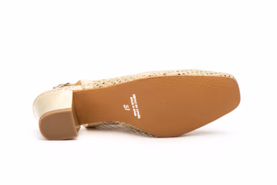 Zapatos Mujer Platino Tacón Bajo - 4