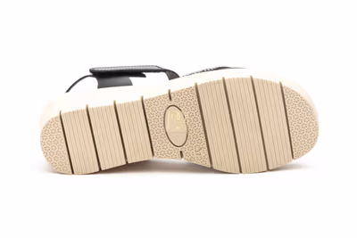 Sandalias Mujer Piel Negro Plata - 4