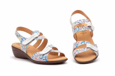 Sandalias Mujer Piel Blanco