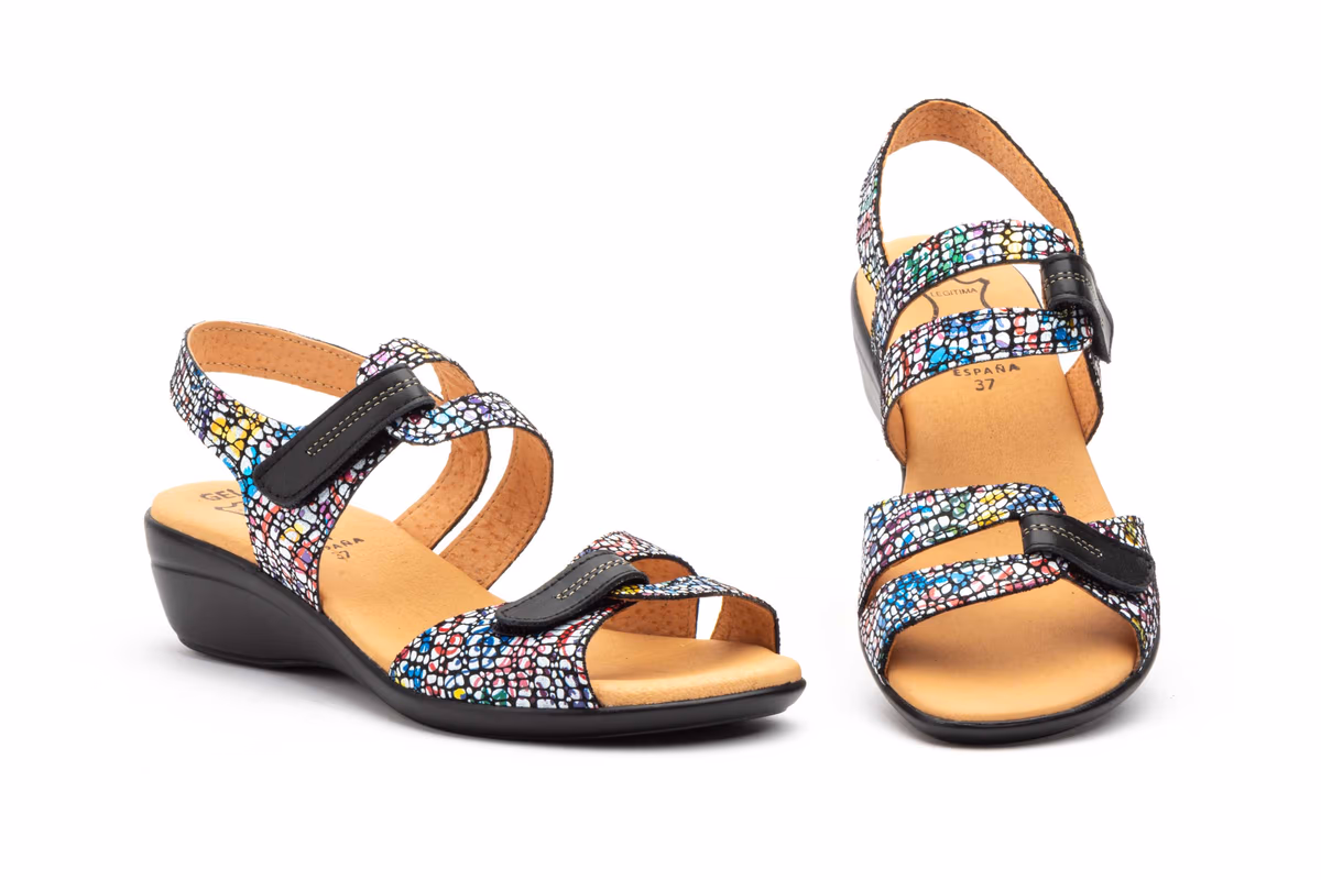 Sandalias Mujer Piel Negro