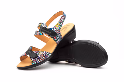 Sandalias Mujer Piel Negro - 5