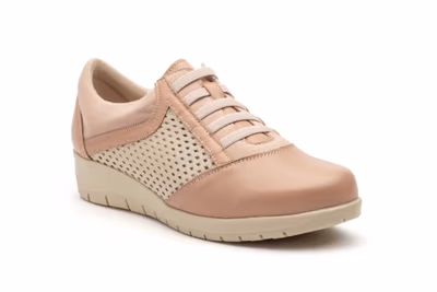 Deportivos Mujer Piel Cordones Elásticos Cuña - 2