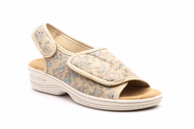 Zuecos Mujer Beige Velcro - 2