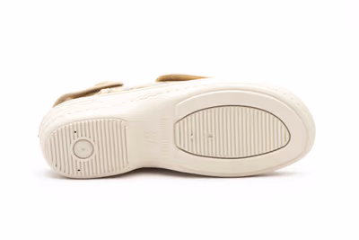 Zuecos Mujer Beige Velcro - 4