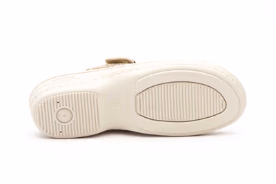 Zuecos Mujer Beige Hebilla - 4