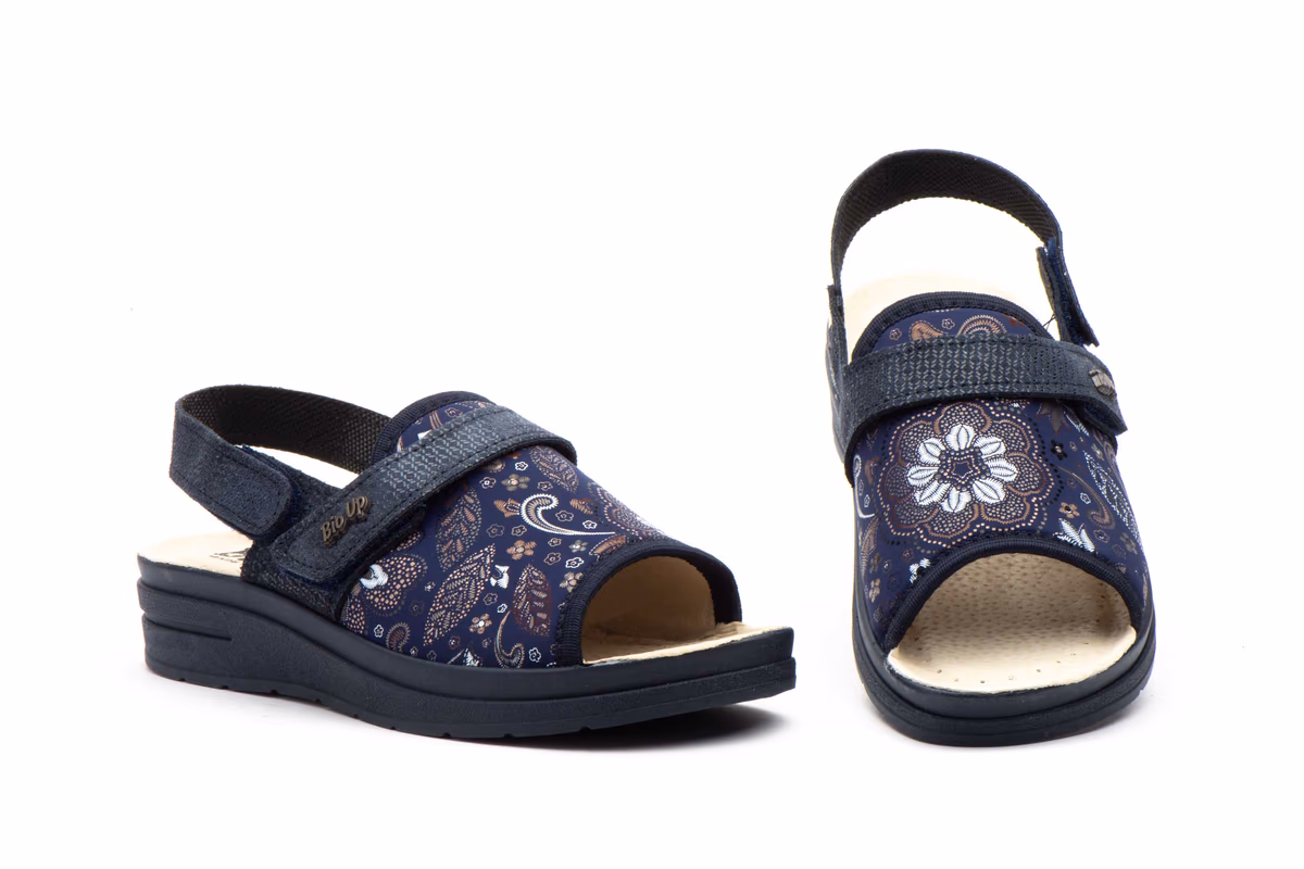 Zuecos Mujer Marino Velcro