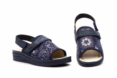 Zuecos Mujer Marino Velcro