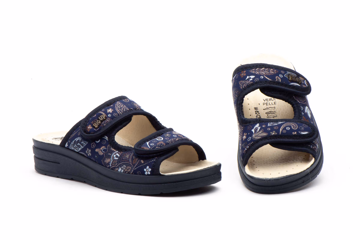 Zuecos Mujer Marino Velcro