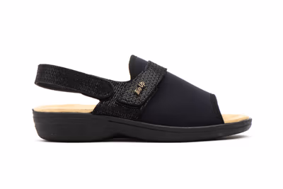 Zuecos Mujer Negro Velcro - 3
