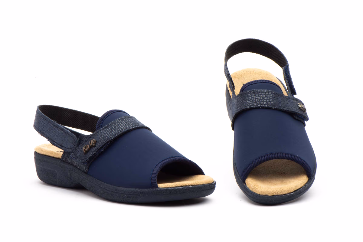 Zuecos Mujer Marino Velcro