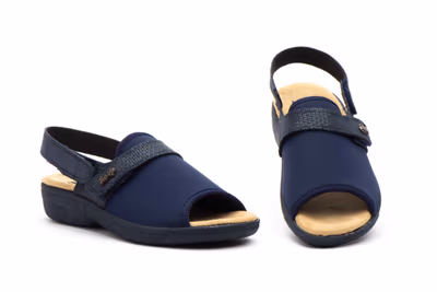 Zuecos Mujer Marino Velcro