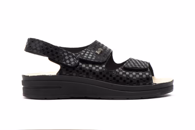 Zuecos Mujer Negro Velcro - 3