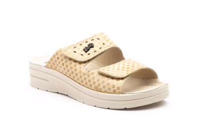 Zuecos Mujer Beige Velcro - 2