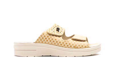 Zuecos Mujer Beige Velcro - 3