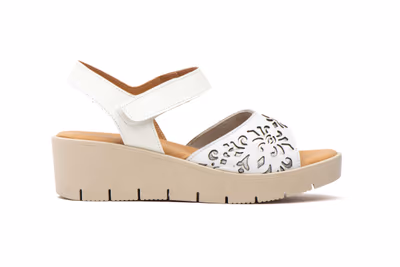 Sandalias Mujer Piel Blanco Lasér - 3