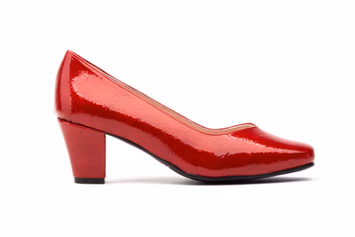 Zapatos Mujer Charol Rojo Tacón - 3