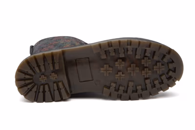 Bota Mujer Piel Flores Negro - 4