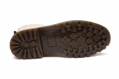 Bota Mujer Piel Flores Beige - 4