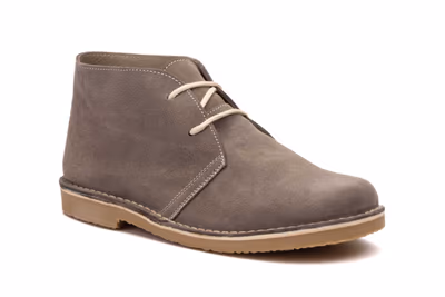 Botín Hombre Piel Serraje Gris Cordones Pisa Mierdas - 2