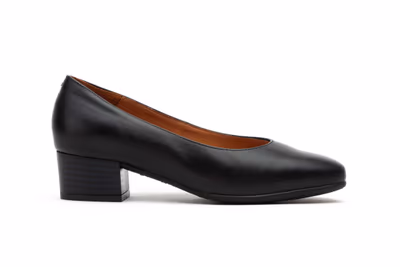 Zapatos Mujer Piel Negro Tacón - 3