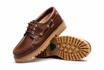 Náuticos Hombre Piel Pull Marrón - 8