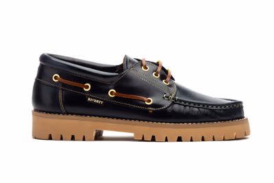 Náuticos Hombre Piel Pull Marino - 3