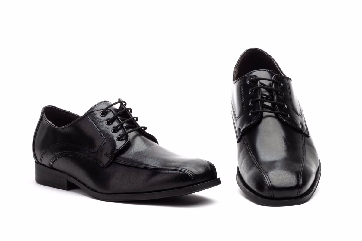 Zapatos Hombre Piel Negro Cordones