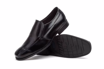 Zapatos Hombre Piel Negro Elásticos - 5