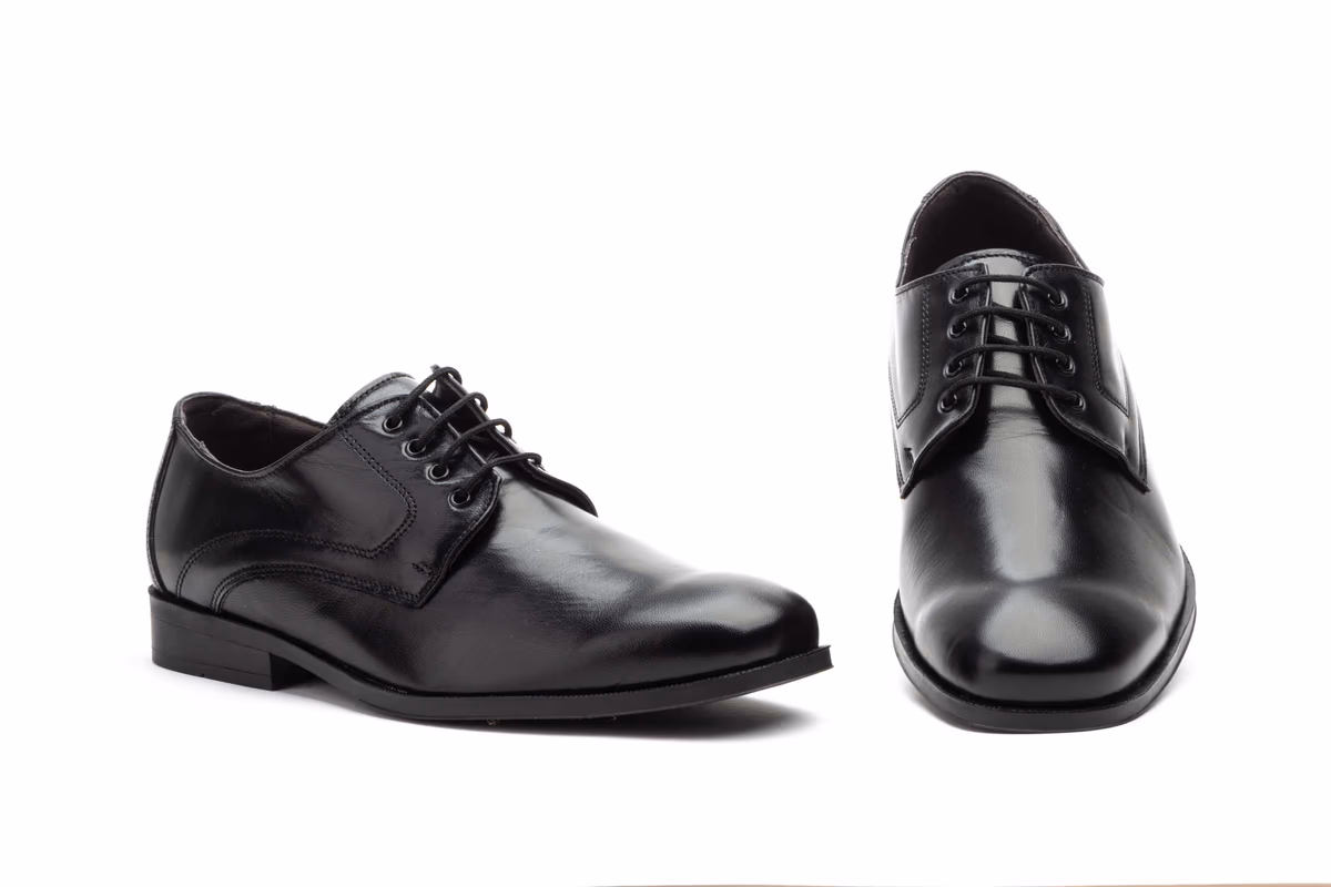 Zapatos Hombre Piel Negro Cordones