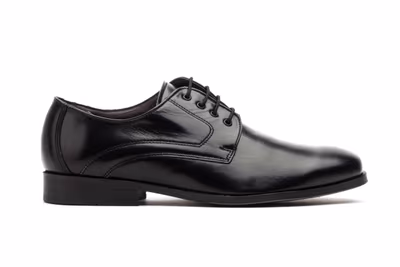Zapatos Hombre Piel Negro Cordones - 3