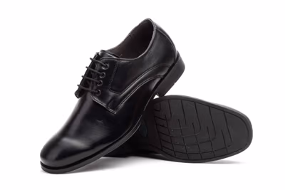Zapatos Hombre Piel Negro Cordones - 5