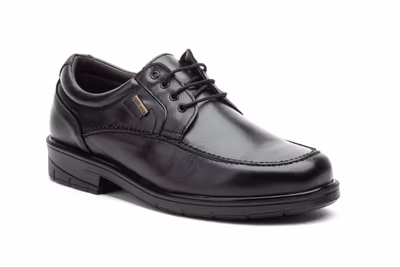 Zapatos Hombre Piel Negro Cordones - 2