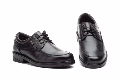 Zapatos Hombre Piel Negro Cordones