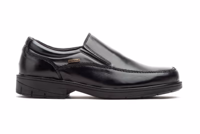 Zapatos Hombre Piel Negro Elásticos - 3