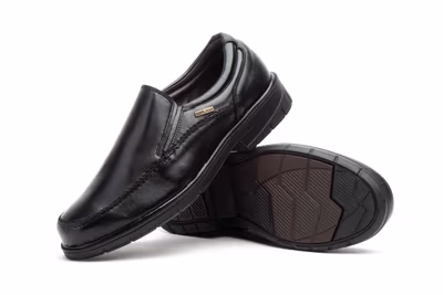 Zapatos Hombre Piel Negro Elásticos - 5