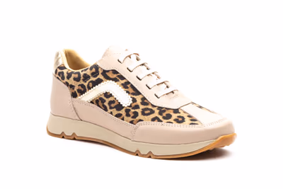 Deportivos Mujer Piel Leopardo Beige - 2