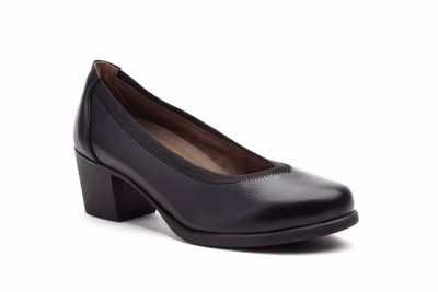 Zapatos Mujer Piel Negro Elásticos - 2