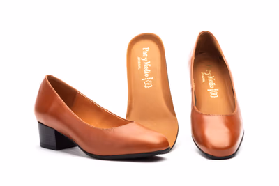 Zapatos Mujer Piel Cuero Tacón