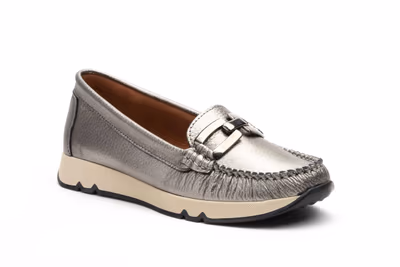 Kiowa Mujer Piel Plomo Hebilla - 2