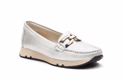 Kiowa Mujer Piel Plata Hebilla - 2