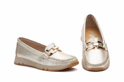 Kiowa Mujer Piel Plata Hebilla