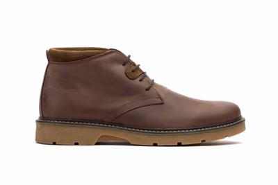 Botín Hombre Piel Marrón Cordones - 3